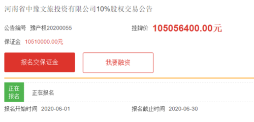 河南中豫文旅投資集團10%股權公開轉讓，拓展文旅融合新機遇